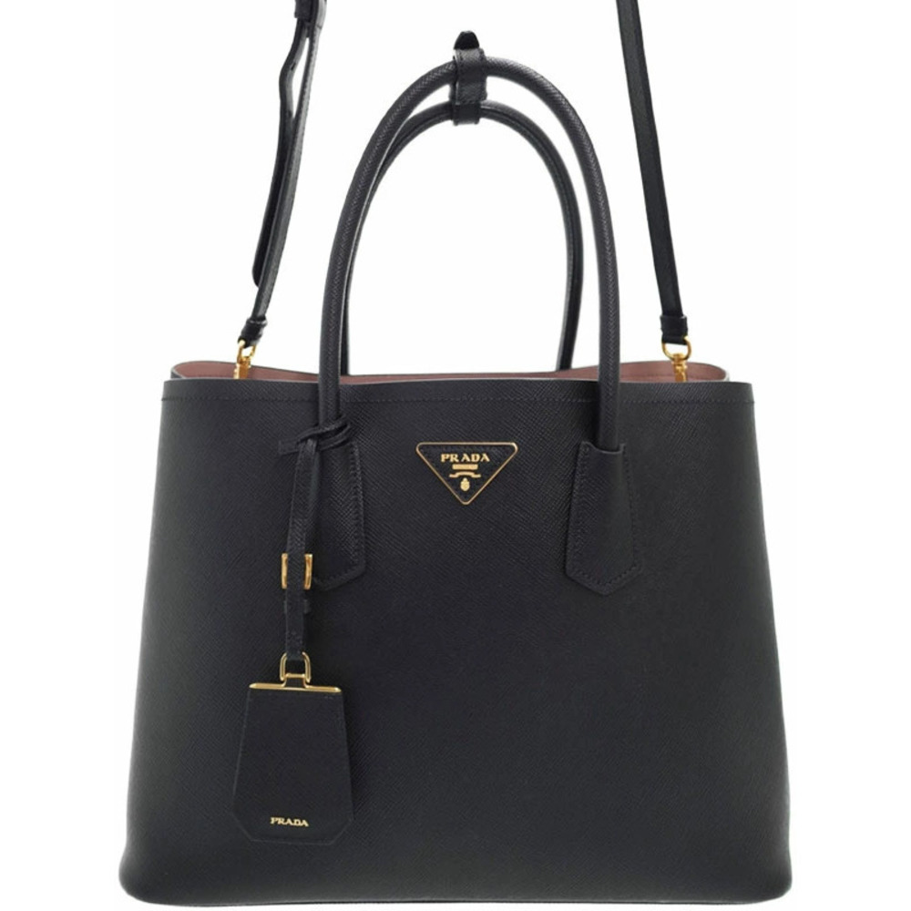 Prada Double Bag black Saffiano leather Black